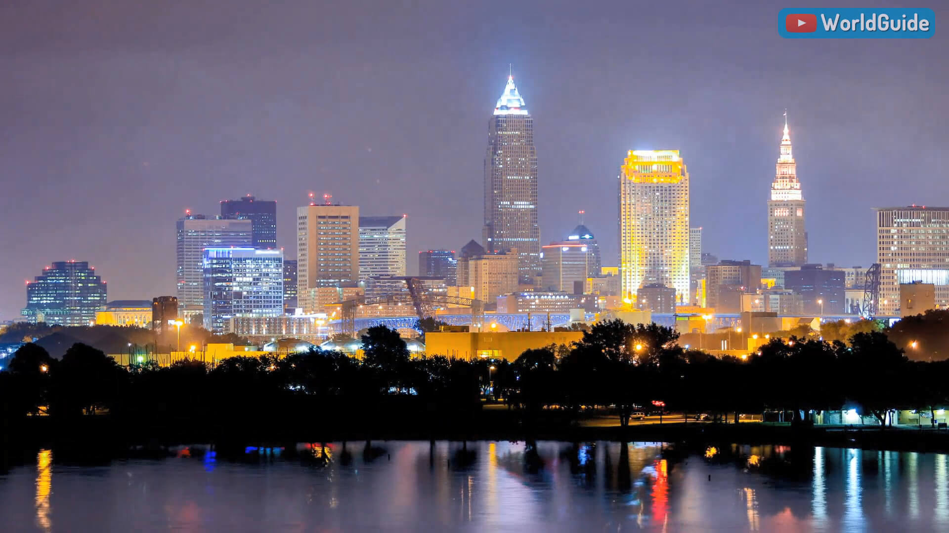 Cleveland in Night Ohio